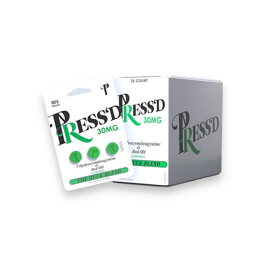 Press'd - 7-Hydroxymitragynine Kratom Tablets - Hulk Blend [30MG]