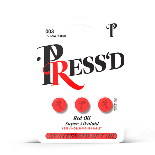 Press'd 7-Hydroxy Kratom Tablets, 3pk  Single Red - OH